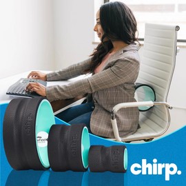 Chirp Wheel Foam Roller - Targeted Back & Neck Pain Relief, Muscle Massage, Trigger Point Therapy, High-Density Foam Tool for Physical Therapy, Stretching & Exercise, 500lbs Capacity, 3-Pack Mint