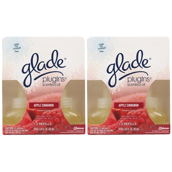 Glade Plugins Scented Oil Refill - Apple Cinnamon - 2 ct