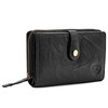 Italian Leather Purses for Women, Ladies Purse FRID Blocking Ladies Wallet Long Purse with Multiple Card Slots and Card Holders. Wallets for Women with Coin, Cash and Phone Pocket. (Black 2)