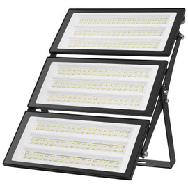 Viugreum 300W Flood Lights Outdoor, 30000LM Super Bright LED Work Light, 6000K Daylight White LED Flood Light Outdoor, IP66 Waterproof Security Lights for Garage, Yard, Lawn, Garden, Stadium