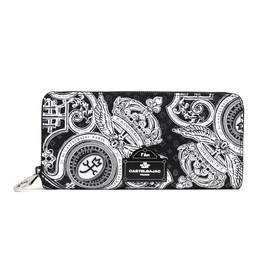 Castelbajac 067623 Round Zipper Long Wallet, Versa Accessories, green