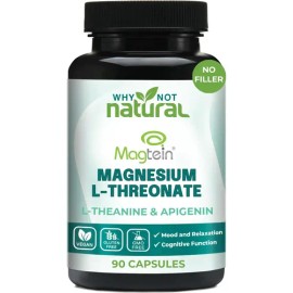 L-Treonato de Magnesio  Apigenina  L-Teanina  Magnesium L-Threonate with Apigenin and L-Theanine, 100 Vegan                                           