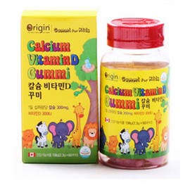 Origin Children's Calcium Vitamin D Kkumi 60 1 month supply / 오리진 어린이 칼슘 비타민D 꾸미 60 1개월분
