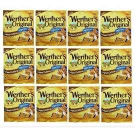 Werther'sOriginal 12X Werther's Original SUGAR FREE Candy Caramel Coffee 1.46 oz / Pack, SEALED