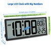 WallarGe 14.5'' Large Digital Wall Clock Battery Operated with Jumbo