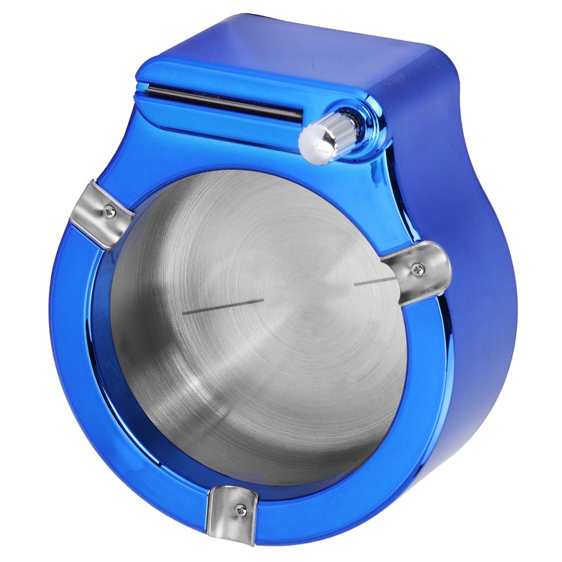 Stainless Steel Ashtray with Matches Lighter Function for Home Office