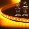 HAUTY Non-Waterproof Yellow LED Strip Light, 32.8ft/10m SMD2835 120LEDs/m DC24V