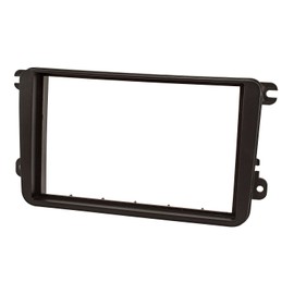 tomzz Audio 2457-013 Double DIN Radio Faceplate Compatible with VW Golf 5+6 Touran Passat 3C Caddy EOS Skoda Octavia Black