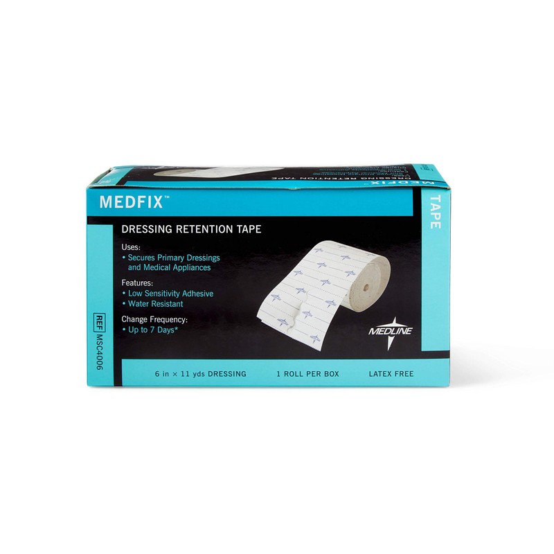 Medline MedFix Dressing Retention Tape with S-Release Liner, Secures Primary