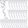 Jetec Valance Clips 2.5 Inch Arc-Shaped Clear Plastic Valance Retainer
