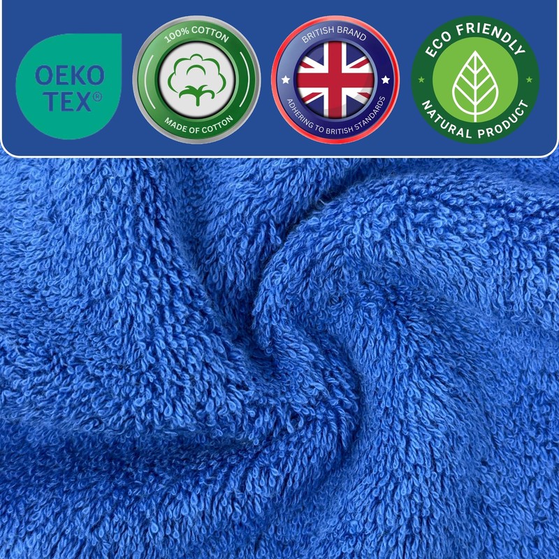 Towelogy Premium Face Cloths 100% Combed Cotton Fade Resistant 33x33cm
