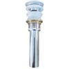 Universal Bathroom Sink Drain with Pop-Up,Overflow Hole,Ceramic White Cap &