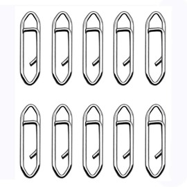 50 Pieces Fishing Snap Clips Stainless Steel Quick Release Snap Fasteners Swivels High Strength Fishing Swivels Clips for Outdoor Fishing (Silver/M)