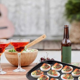 Unbranded Clear Plastic Deviled Egg Containers with Lid 10.2" X 7.4" X 1" - Deviled Egg Pl