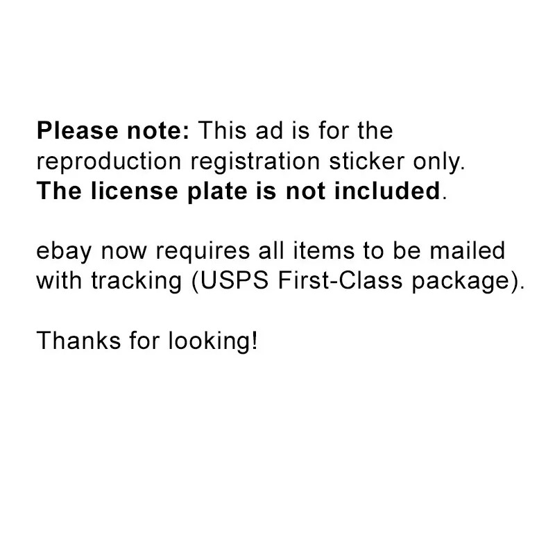 1965 New York License Plate Registration Sticker, YOM, NY, Tag,