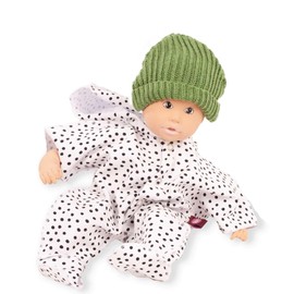 Götz 2333016 Baby Pure Cosy Lina Kiwi - 33 cm Large Baby Doll Made of Natural Rubber without Hair, Blue Eyes - Vegan & Ecological from 18 Months
