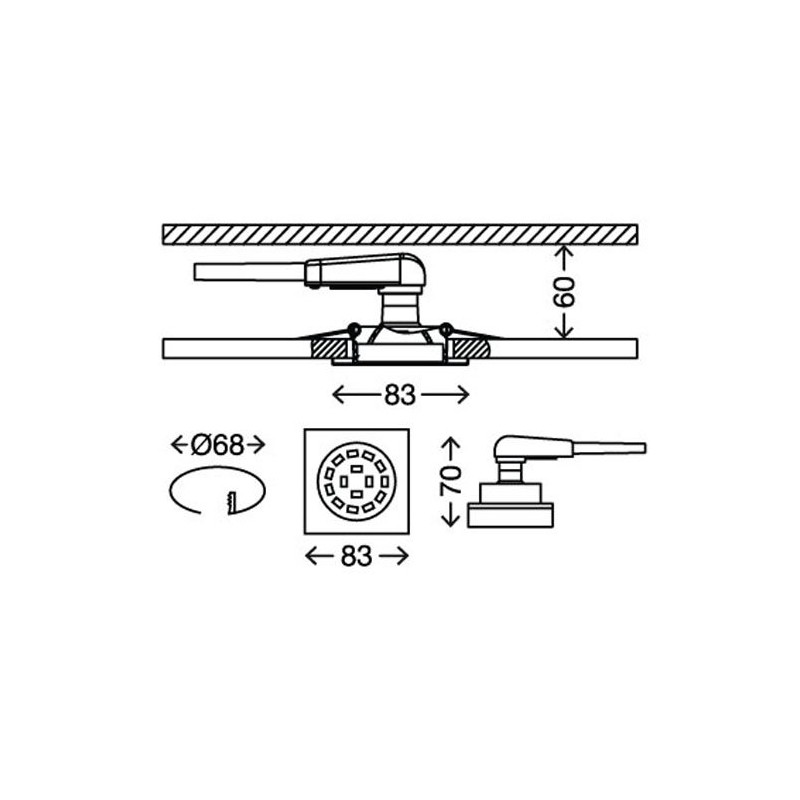 Briloner Leuchten LED Ebauleuchte 3 x 3 W / 270