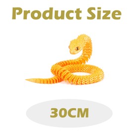 GETFACAI 3 PCS 3D Printed Snake, 3D Snake, Fidget Snake, 3D Printed Animals, 3D Animals, Fidget Snake 3D Printed Fidget Toy 3D Printed Simulation Snake Animals Model Ornaments for Home Desk Decor