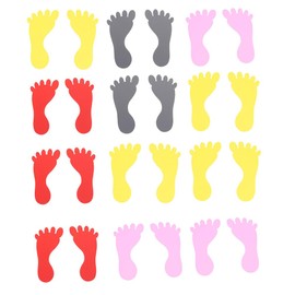 NUOBESTY 15 Pairs Small Footprint Stickers Self Adhesive Floor Footprint Decals for Kids Preschool Kindergarten Room Nursery Classroom Floor Stairs Decor (Random Color)