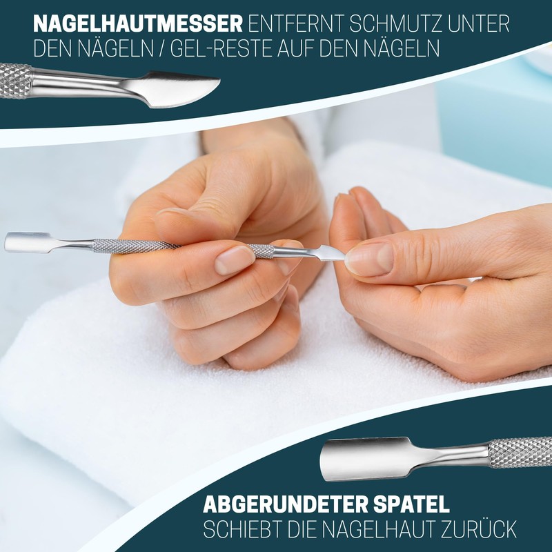 KLINGENHELD Precise Cuticle Nippers with Cuticle Pusher - Very Smooth