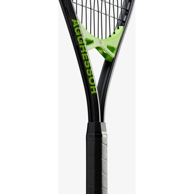 Raqueta de Tenis Aggressor Negra/Verde 4 3/8 – 0.62 lb
