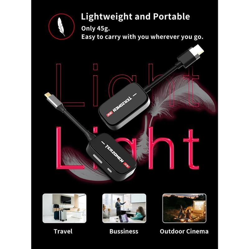 Jaspertronics™ Wireless HDMI Transmitter and Receiver, Extender for Streaming Video