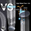 AZOS Double Shower Head with Shut-Off Valve, Bathathroom High Pressure