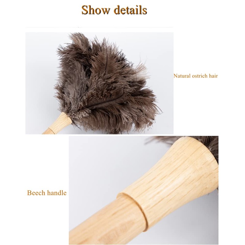Ostrich Feather Duster for Cleaning Feathers Fluffy Natural Real Ostrich