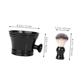 Healvian 1set Beard Grooming Kit Nylon Brush and Soap Bowl Shaving Tools for Men s Facial Hair Care Easy to Use Grooming Set for Fathers and Friends