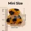 Mini Tortoise Hair Clips for Women, 4PCS Cellulose Acetate Barrettes