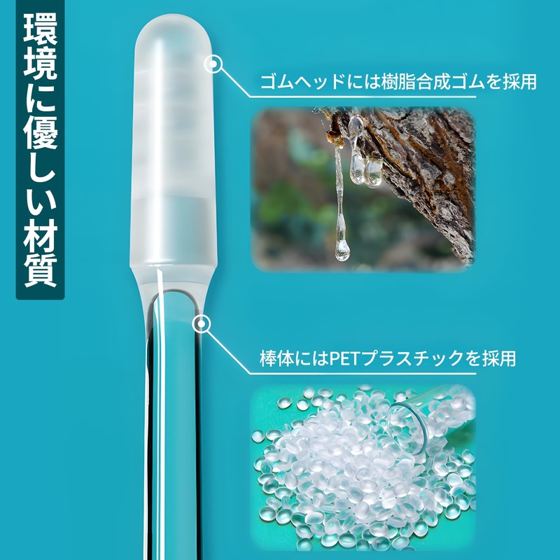 RICISUNG 耳かき 綿棒 粘着 耳掃除 耳掻き 48本入り 耳に優しい 耳垢をごっそり取る 耳垢除去