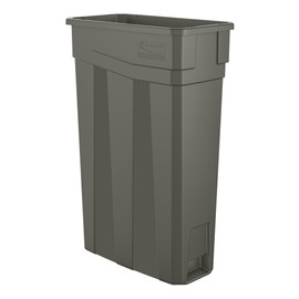 Suncast Commercial TCN2030 Narrow Trash Can Without Handles, 30.00" Height x 11.08" Width, 23 gal Capacity, Gray