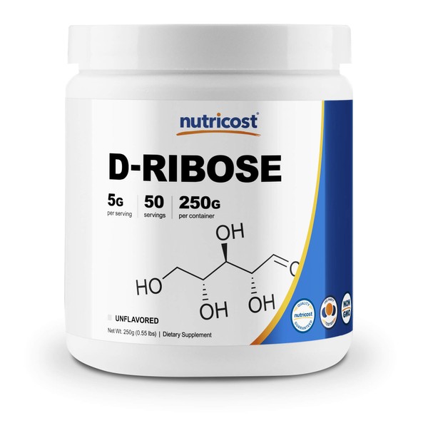 Nutricost Pure D-Ribose Powder (250 Grams) - High Quality D-Ribose