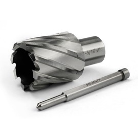 Annular Cutter JESTUOUS 1-5/16 Inch Cutting Diameter 3/4 Weldon Shank 1 Cutting Depth with Pilot Pin Slugger Bits HSS Kit for Magnetic Drill Press,1 Piece