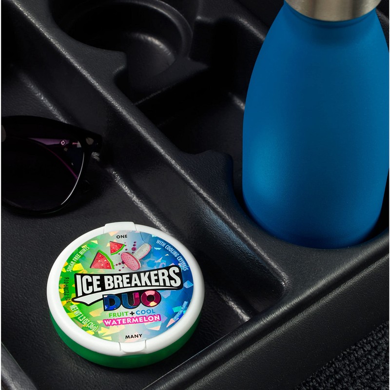 Ice Breakers Duo Fruit Plus Cool Watermelon Sugar Free Mints