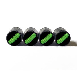 BGM Cucumber Emoji Tire Valve Stem Caps - Aluminum - Set of Four - Fits all Vehicles