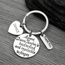 Sportybella Dance Teacher Gift, Dance Teacher Keychain- Dance Jewelry - Gift For Dance Instructors
