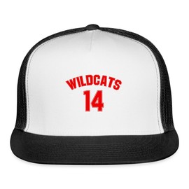 Spreadshirt Wildcats Red Logo/East High School Trucker Hat, One Size, White/Black