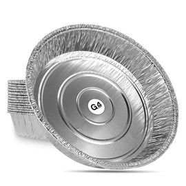 G4GADGET Aluminium Foil Trays – Pack of 15 – Round 9.5 Inch Food-Grade Disposable Baking Containers – Oven & Freezer Safe for Roasting, Cooking, and Catering