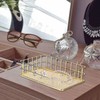 Nivvity Wire Mesh Basket, Golden Iron Storage Basket Multifunctional Wire