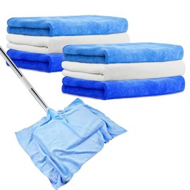 6 Piezas Paños de Limpieza de Microfibra Extra Grandes, 51 x 76 cm Lavables Reutilizables Paños Grandes para Piso, Toallas de Microfibra para Trapeador Limpieza Oficina Baños Limpieza del Hogar