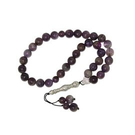 W42 Loose String Greek Komboloi Prayer Beads Worry Beads 10mm Amethyst Gemstone Handmade Design by Jeannieparnell