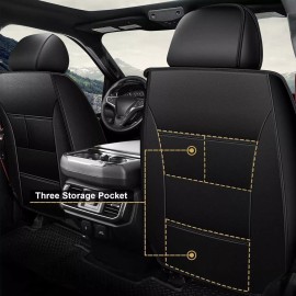 Unbranded For Jeep Wrangler 2018-2025 Car PU Leather Seat Covers (with Rear Cup Holder)