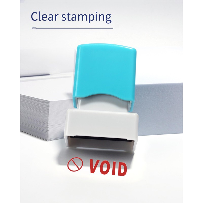 WAFJAMF Void Stamps–Self-Inking Rubber Office Stamp Red Ink Message Stamp-Medium