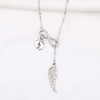 Gzrlyf Miscarriage Necklace Infinity Angel Wings Lariat Necklace Pregnancy Loss