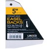 Lineco Self-Stick Chipboard Easel Backs 5/Pkg-White Single-Wing 5"