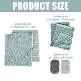 Aicharynic Bamboo Fibre Cleaning Cloths: Set of 6 Bamboo Cloths Cleaning Cloths Bamboo Cleaning Cloths Streak-free Lint Free Extra Absorbent Sustainable for Windows, Kitchen, Household, Car