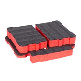 Econo Foam Inserts- Fits Milwaukee Packout ™ 48-22-8430 (5 Piece Foam Kit) Black/Red