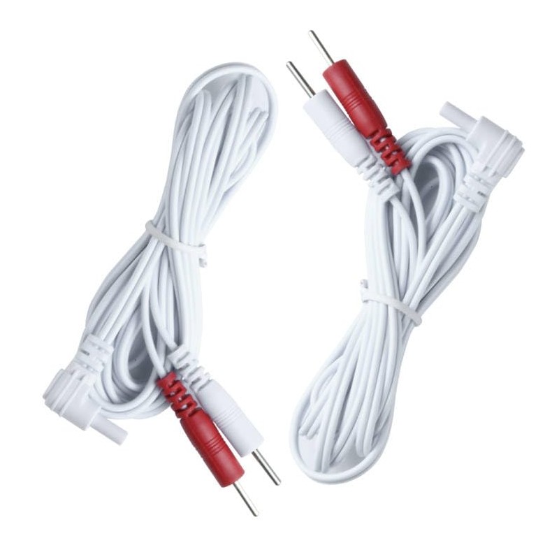 2 pcs Replacement TENS Lead Wire Cable 2.0mm Pin Standard