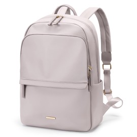 GOLF SUPAGS Laptop Backpack for Women Slim Computer Bag Work Travel College Backpack Purse Fits 15.6 Inch Notebook (Pinkish Gray)